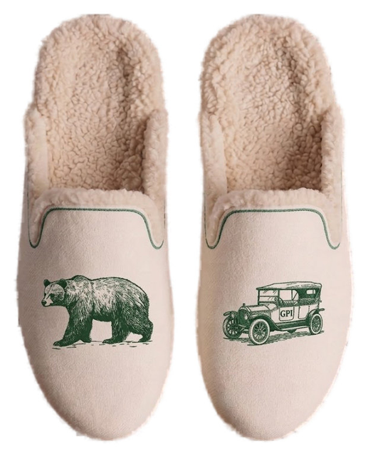 Custom shearling slippers